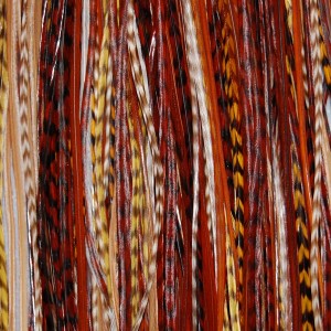 grizzly rooster feathers for hair extension