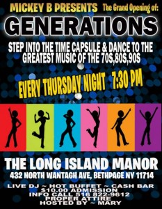Generations Nightclub at the Long Island Manor - Thursday Night