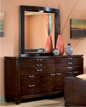 Dresser with mirror