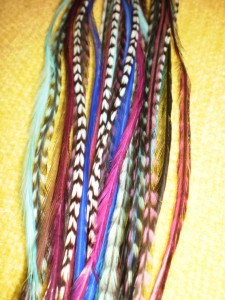 Natural grizzzly rooster feathers for hair extension