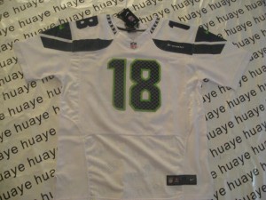 cheap Seattle Seahawks #18 Rice White NFL Nike elite jersey
