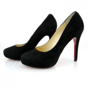 Christian Louboutin Rolando Hidden-Platform Pump Suede Black 