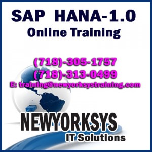 SAP HANA Online Training,SAP HANA Classes,SAP HANA Courses,SAP HANA Training,HANA Career at Newyorksys.com