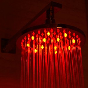 Multi Color LED Rain Shower Head