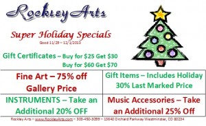Up to 75% off Music and Art...Holiday Shopping!