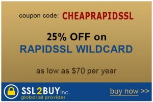 Now RapidSSL Wildcard is available at 25% discounted price
