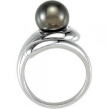 Pearl Bypass Ring in Sterling Silver