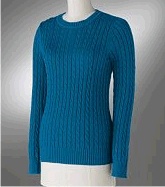 Cable-knit women's sweater